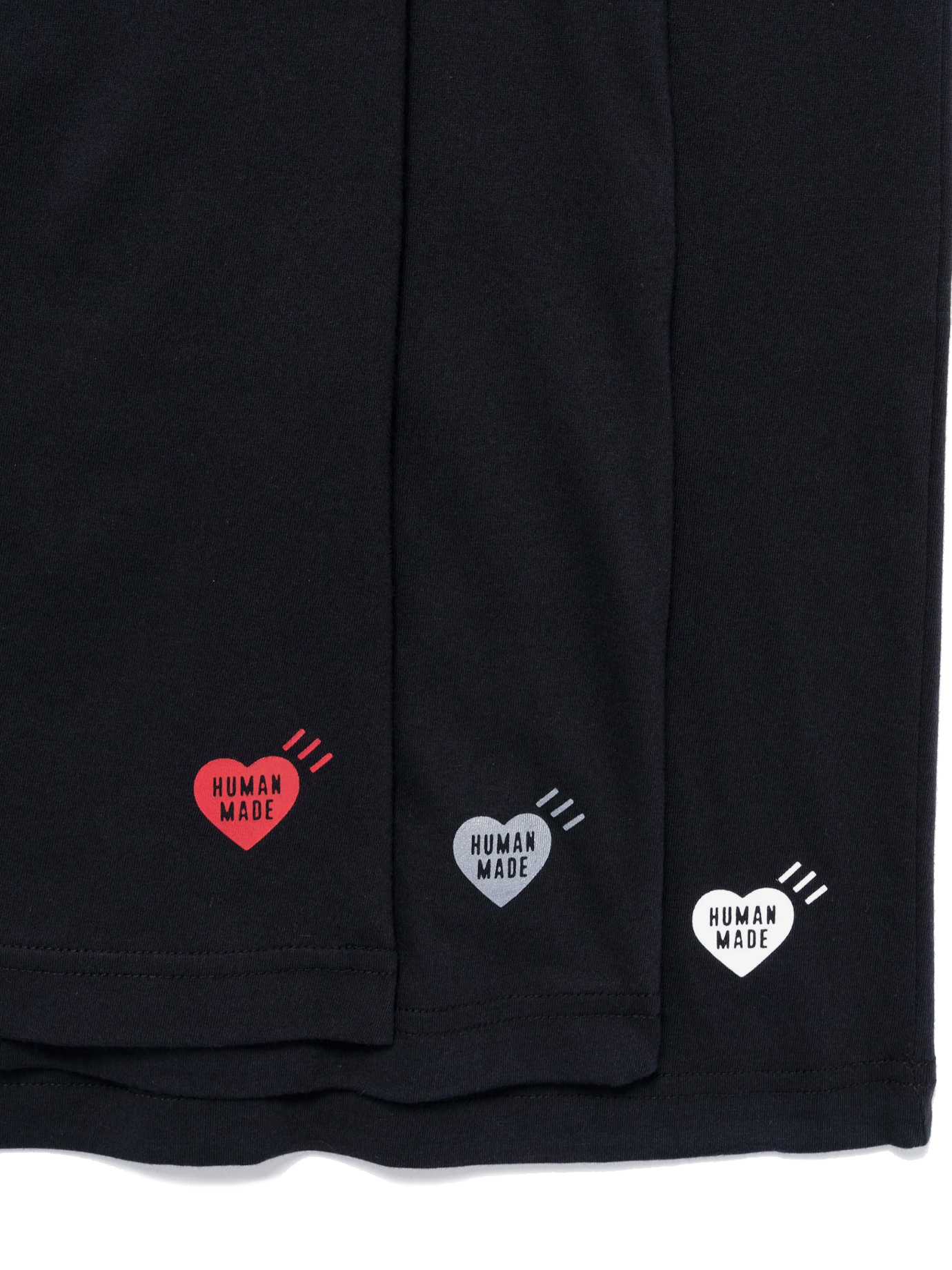 HUMAN MADE Black   Heart 3-pack t-shirt set